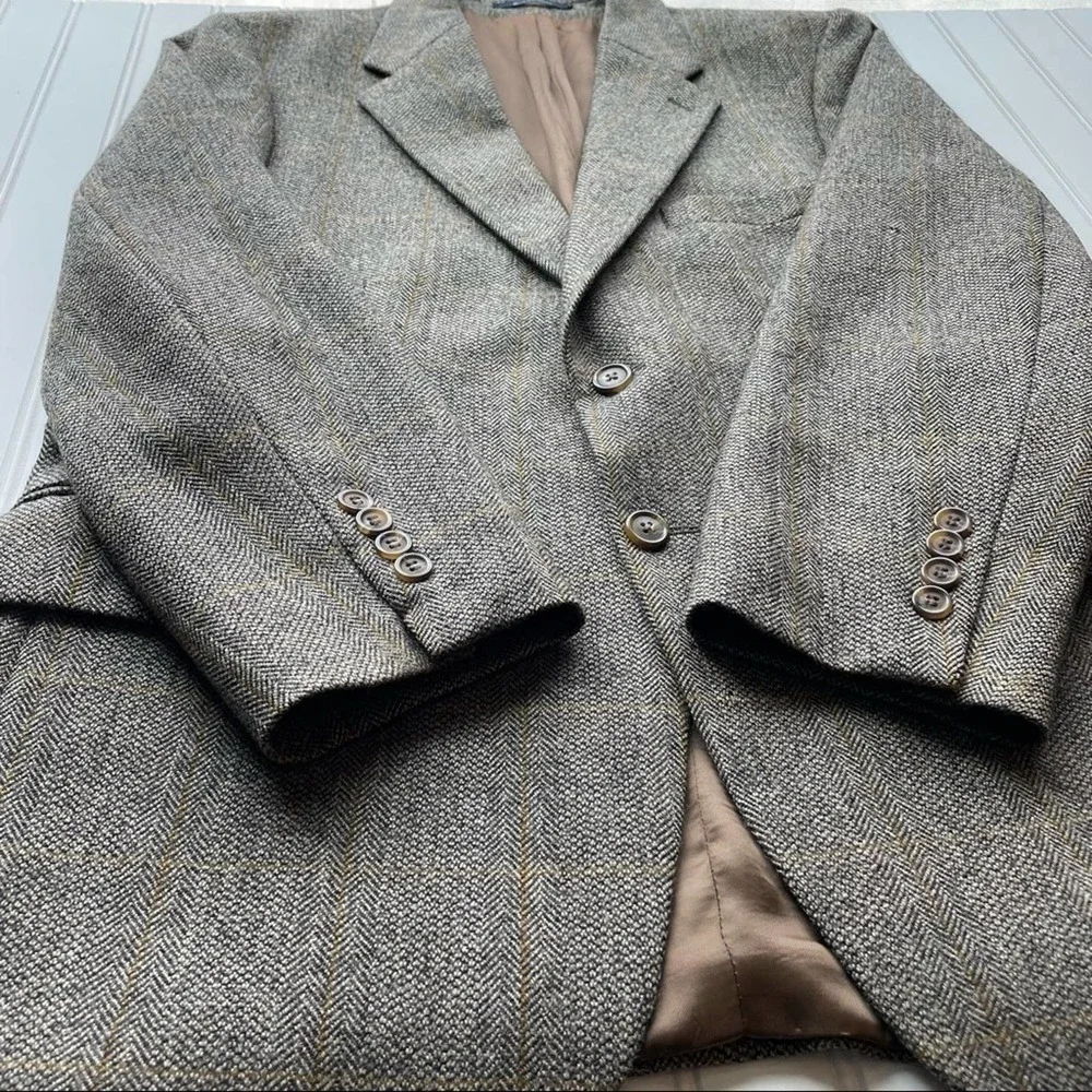 Ralph Lauren Suit Jacket Blazer Sport Coat Brown Size 42S Business office